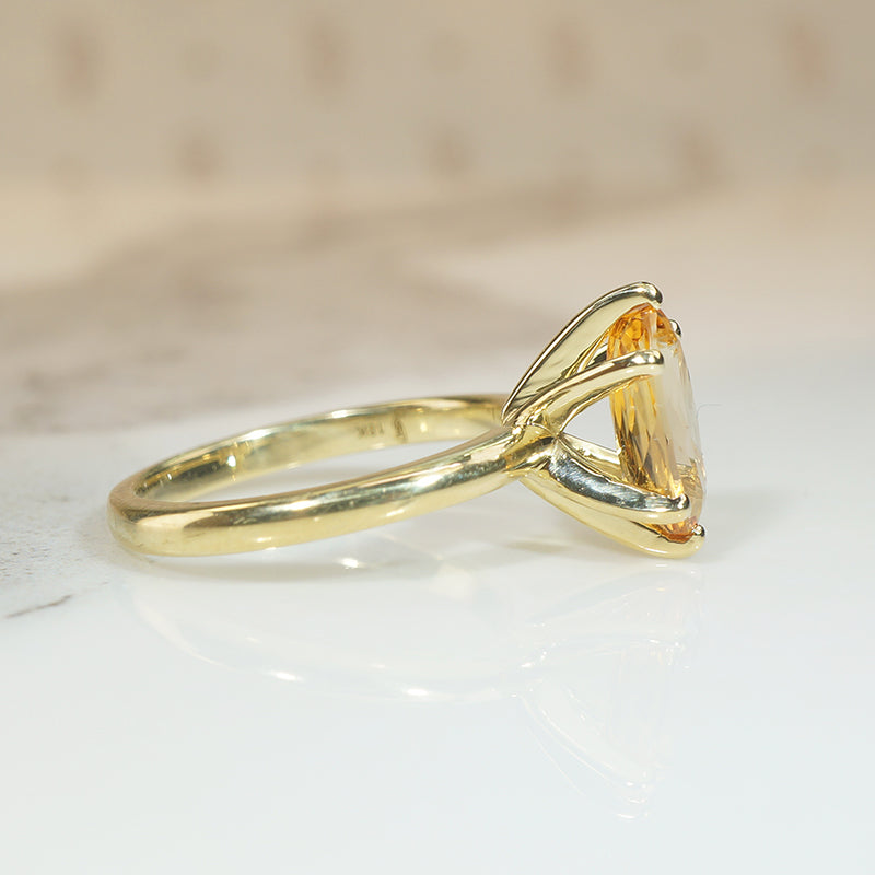 Pure Orange Imperial Topaz Solitaire Ring by 720