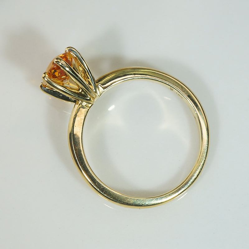 Pure Orange Imperial Topaz Solitaire Ring by 720