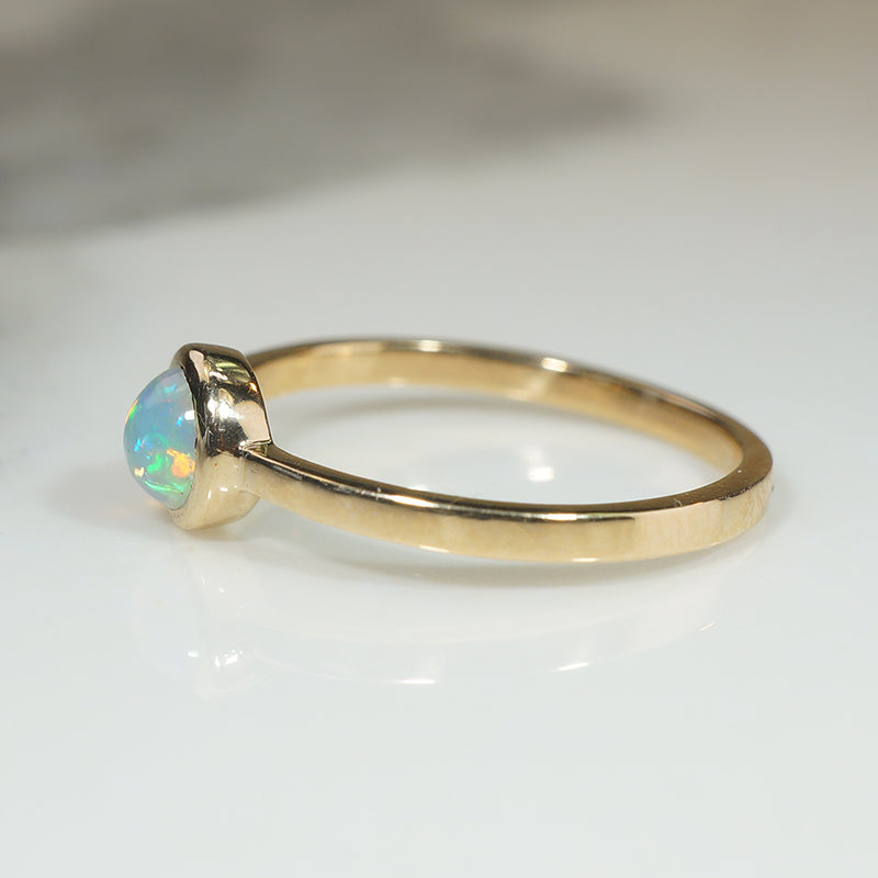 Enchanting Opal Cabochon in Gold Bezel Ring by 720