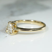 Pear-Shaped Old Mine Cut Diamond Solitaire by 720
