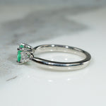 Emerald-Cut Emerald & Diamond Platinum Ring by 720