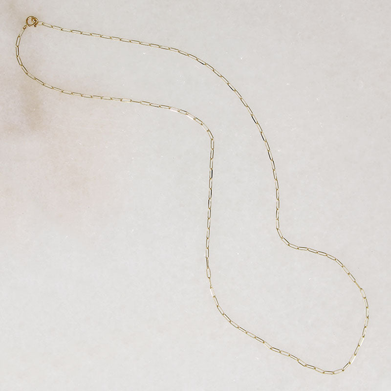 Recycled 14k Gold Paperclip Link Chain