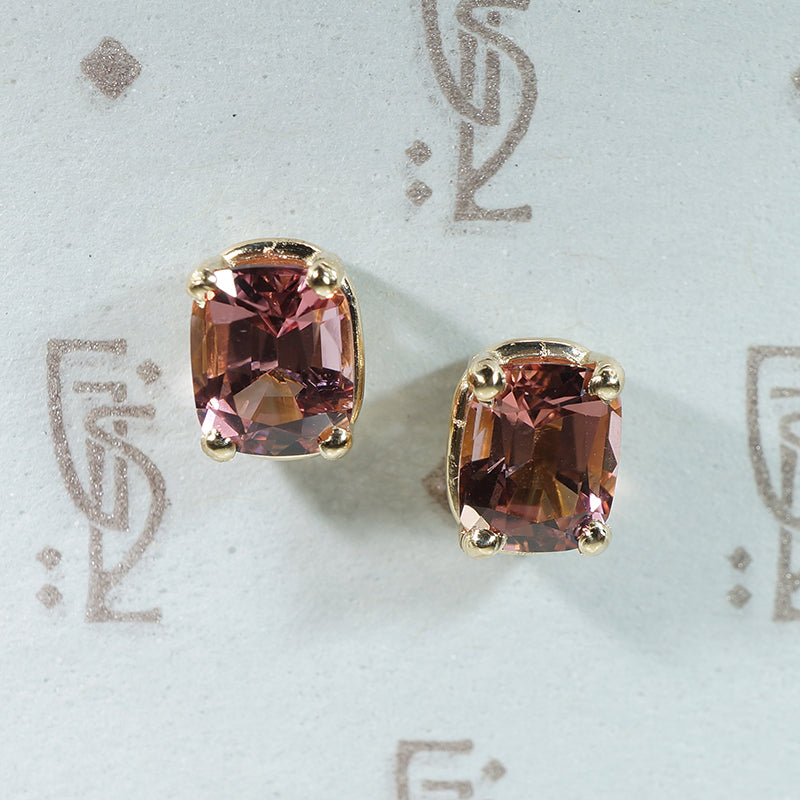 Gorgeous 2.65tcw Pink Tourmaline Stud Earrings