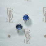 Lovely Montana Sapphire Studs in White Gold