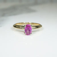Vintage Pink Sapphire Engagement Ring