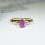 Vintage Pink Sapphire Engagement Ring