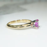 Vintage Pink Sapphire Engagement Ring