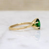 Magnificent Buff Top Tsavorite Garnet in 18k Solitaire Ring