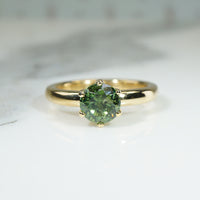 Green Beauty Demantoid Garnet Solitaire
