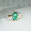 Vintage Vibrant Emerald Engagement Ring