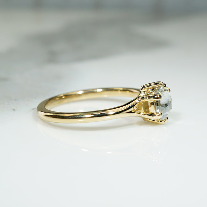 Exquisite Rose Cut Diamond in Recycled 18k Gold Ring by 720