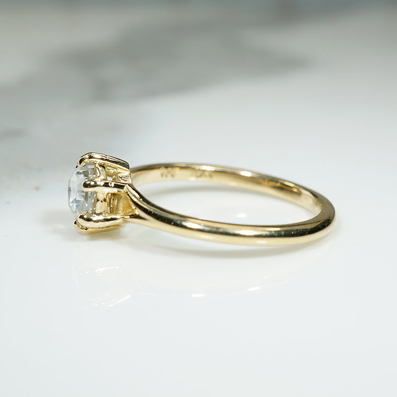 Exquisite Rose Cut Diamond in Recycled 18k Gold Ring by 720