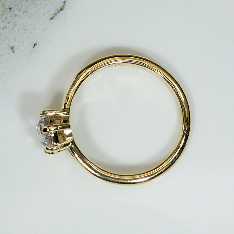 Exquisite Rose Cut Diamond in Recycled 18k Gold Ring by 720