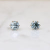 Glittering 1.44tcw Aquamarine in White Gold Studs