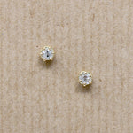 Sweet .38tcw Old European Cut Diamond Stud Earrings