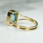 Tropical Blue Zircon in Sunny 18k Gold Ring by 720