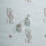 Twinkling .31tcw Diamonds in 14k White Gold Studs