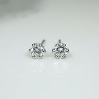 Twinkling .31tcw Diamonds in 14k White Gold Studs