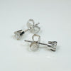 Twinkling .31tcw Diamonds in 14k White Gold Studs