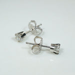 Twinkling .31tcw Diamonds in 14k White Gold Studs