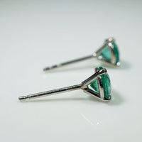 Enchanting Emeralds in White Gold Martini Studs 