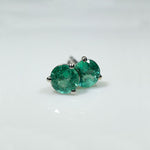 Enchanting Emeralds in White Gold Martini Studs 