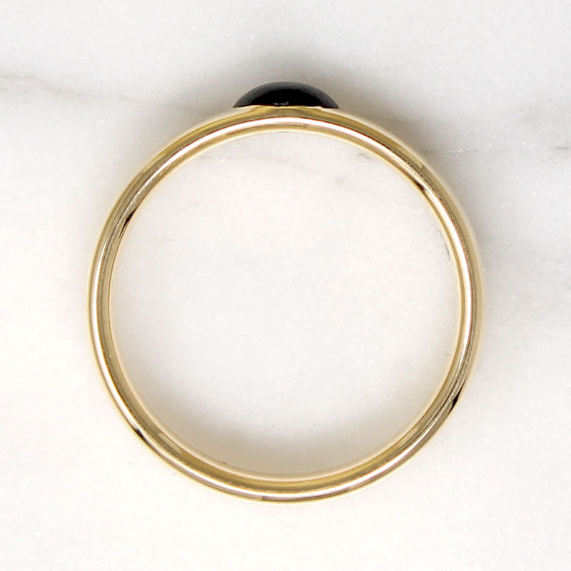 Cabochon Sapphire c.1900 in Curvaceous Gold Band by 720