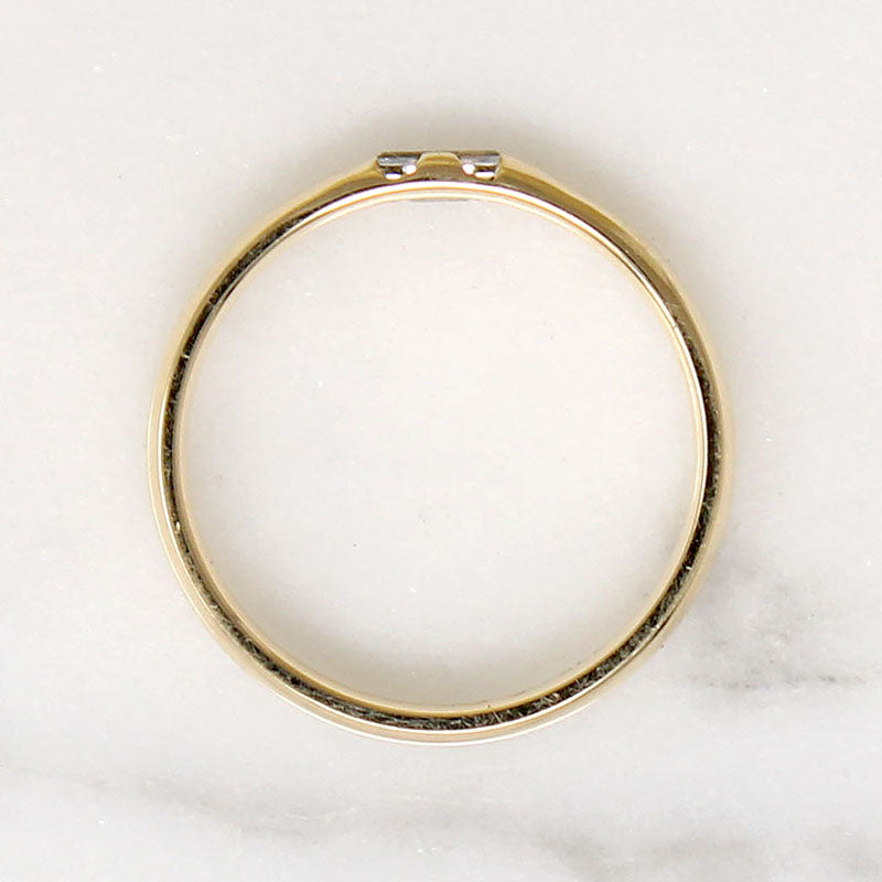 Vintage Baguette in Voluptuous Gold Band by 720