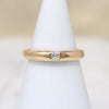 Deco Carré Cut Diamond in Tapered Gold Band by 720