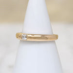 Deco Carré Cut Diamond in Tapered Gold Band by 720