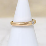 Deco Carré Cut Diamond in Tapered Gold Band by 720