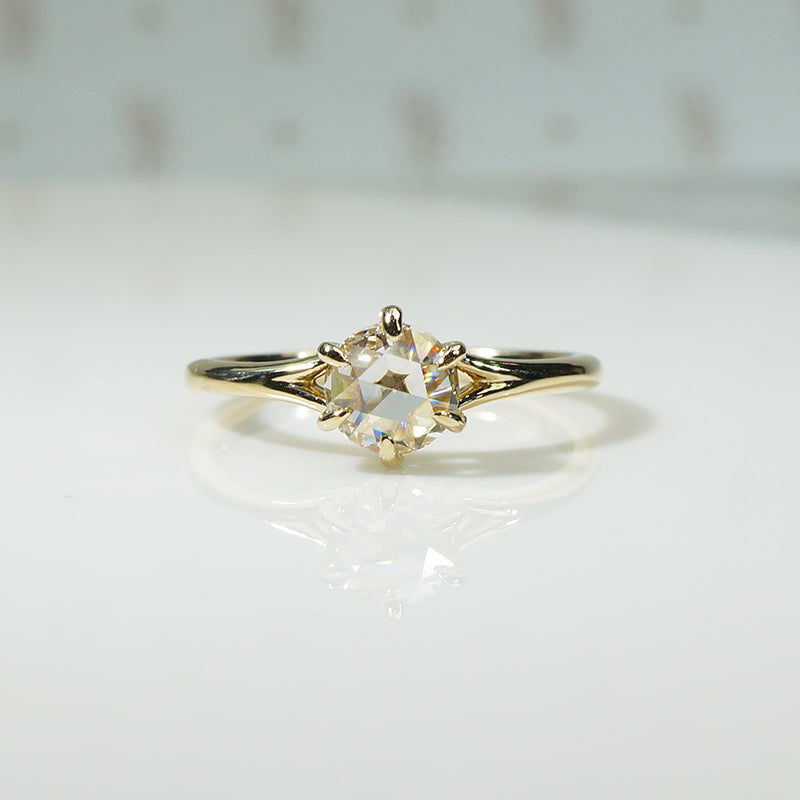 Radiant Rose Cut Diamond Solitaire by 720