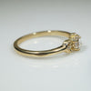Rose Cut Diamond Crescent Moon Ring