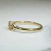 Rose Cut Diamond Crescent Moon Ring