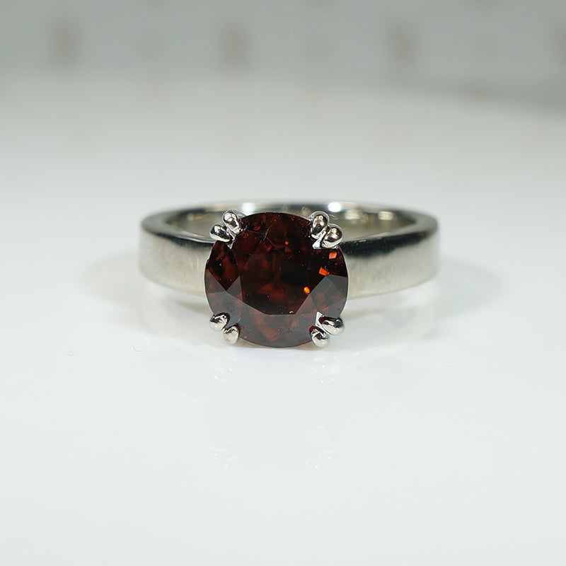 Smoldering Mauve Tourmaline Solitaire Ring by 720