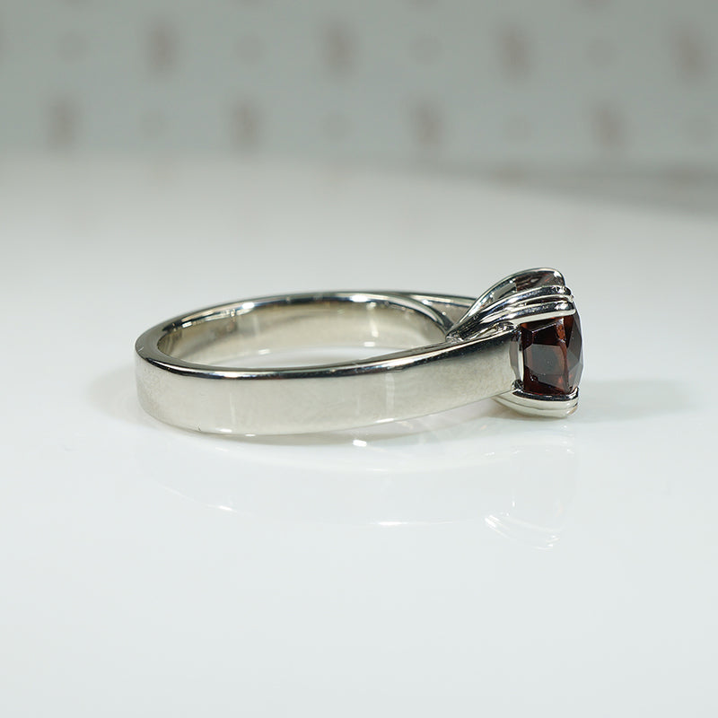 Smoldering Mauve Tourmaline Solitaire Ring by 720