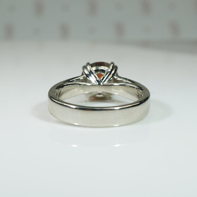 Smoldering Mauve Tourmaline Solitaire Ring by 720