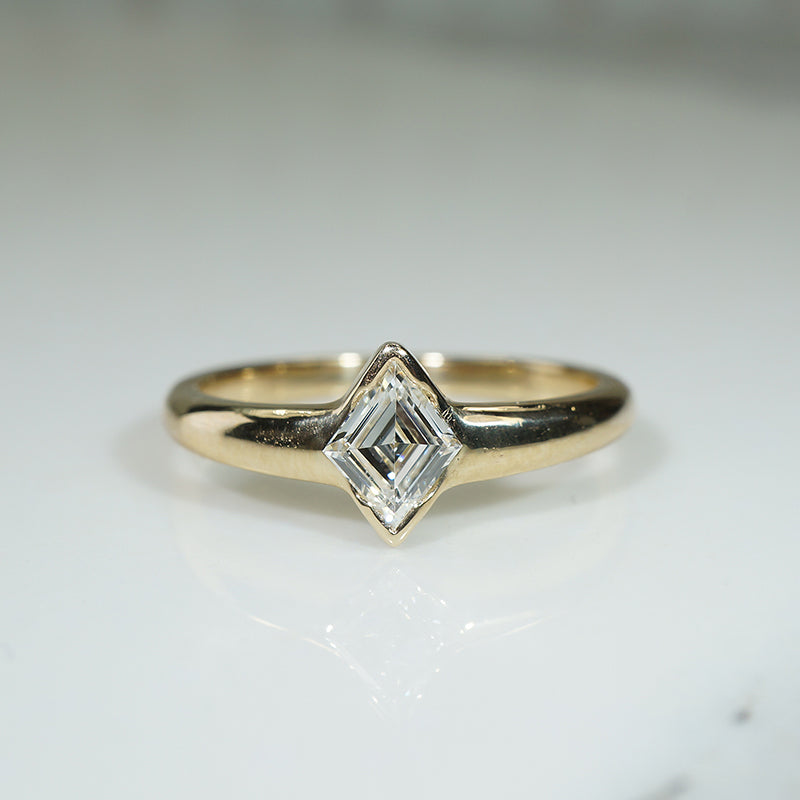 Incredible Kite Cut Diamond & Gold Ring by 720