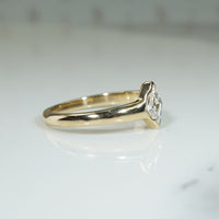 Incredible Kite Cut Diamond & Gold Ring by 720