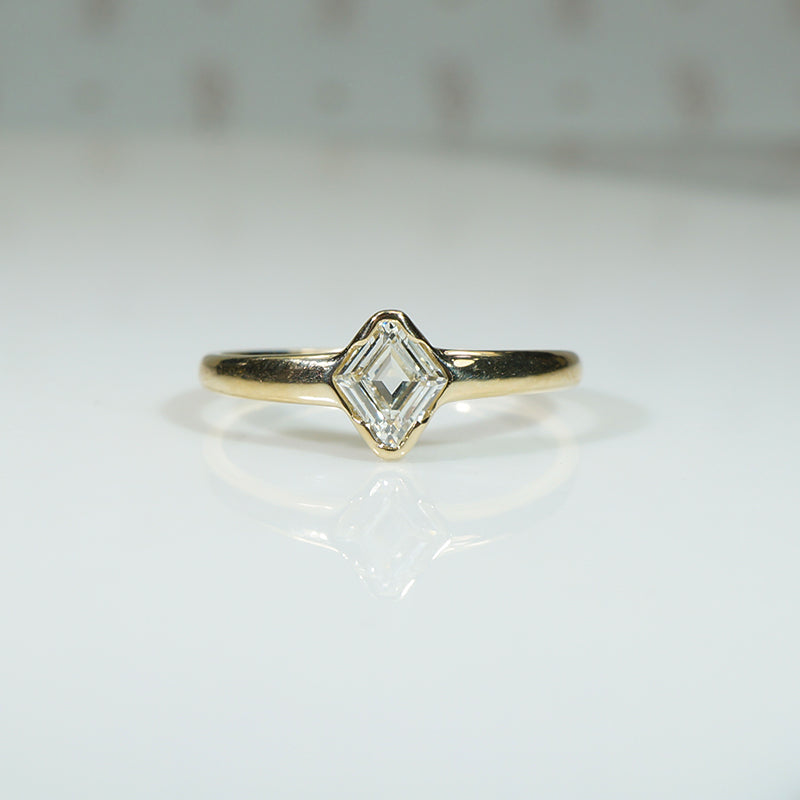 Fancy Kite Cut Diamond in Gold Solitaire Ring by 720
