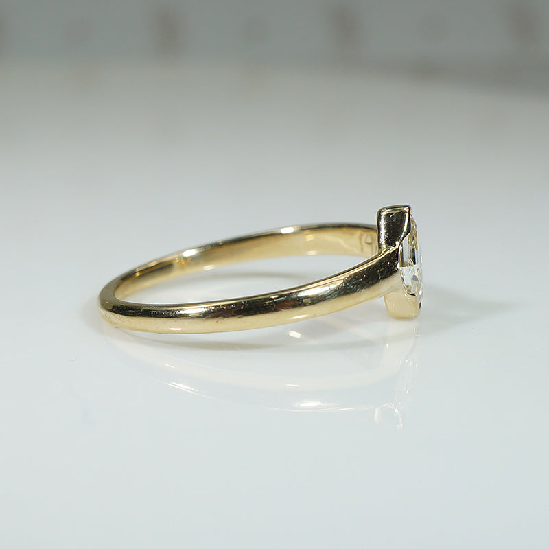 Fancy Kite Cut Diamond in Gold Solitaire Ring by 720