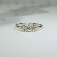 Darling Old Euro Cut Diamond Trilogy Ring by 720