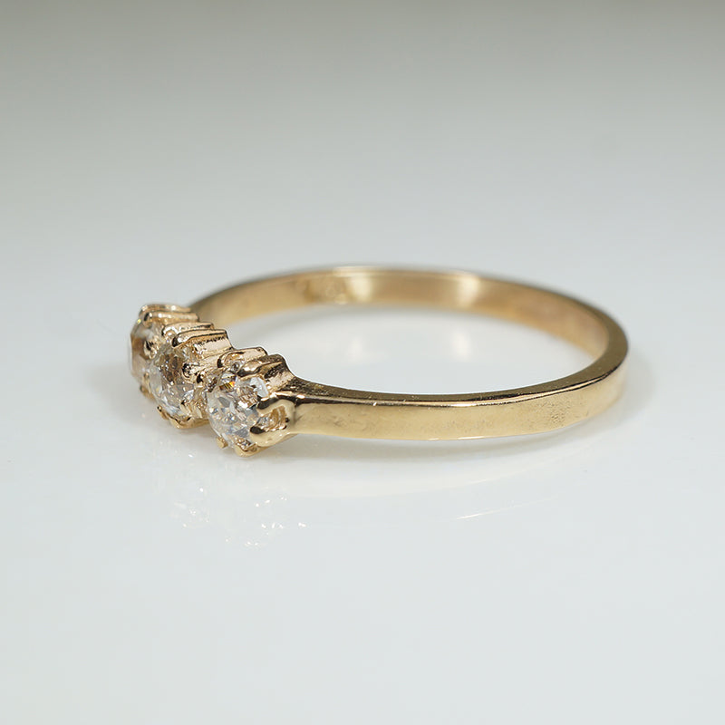 Recycled Gold and OMC Diamond Ring