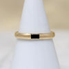 French Cut Sapphire in Curvy Gold Band by 720