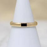 French Cut Sapphire in Curvy Gold Band by 720