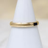 French Cut Sapphire in Curvy Gold Band by 720