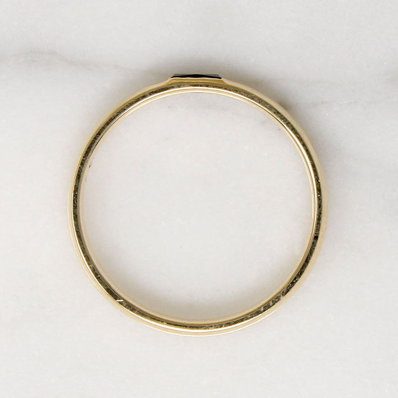 French Cut Sapphire in Curvy Gold Band by 720