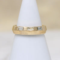 Three Baguette Diamonds in Knife Edge Band by 720