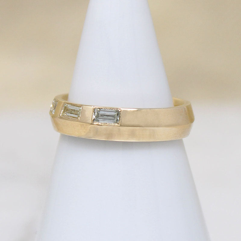 Three Baguette Diamonds in Knife Edge Band by 720