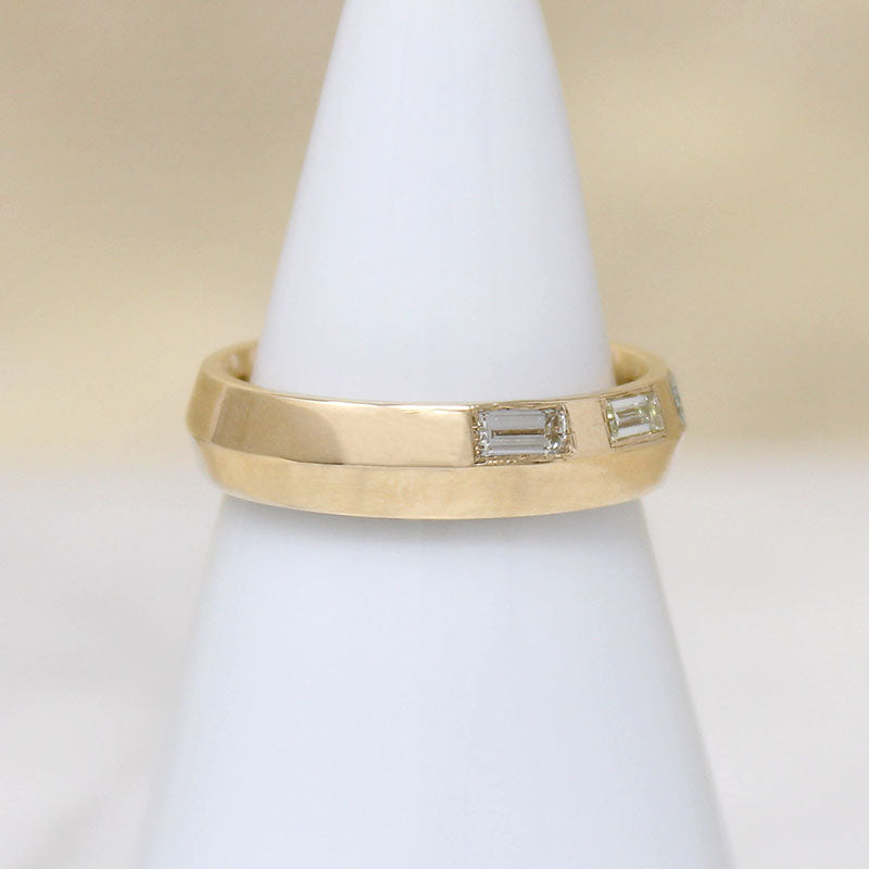Three Baguette Diamonds in Knife Edge Band by 720